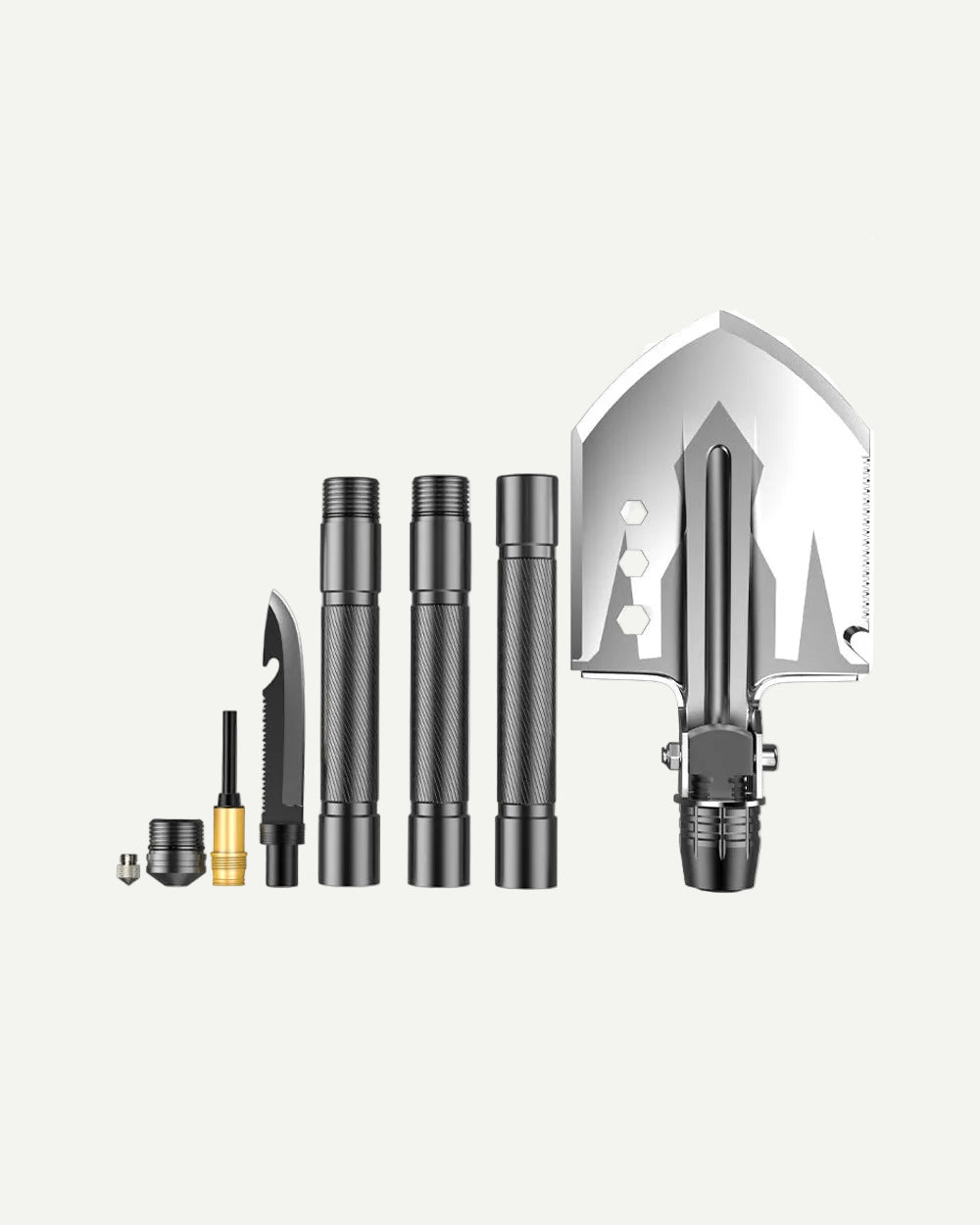 Multifunctional Camping Shovel with Survival Tools for Outdoor Use