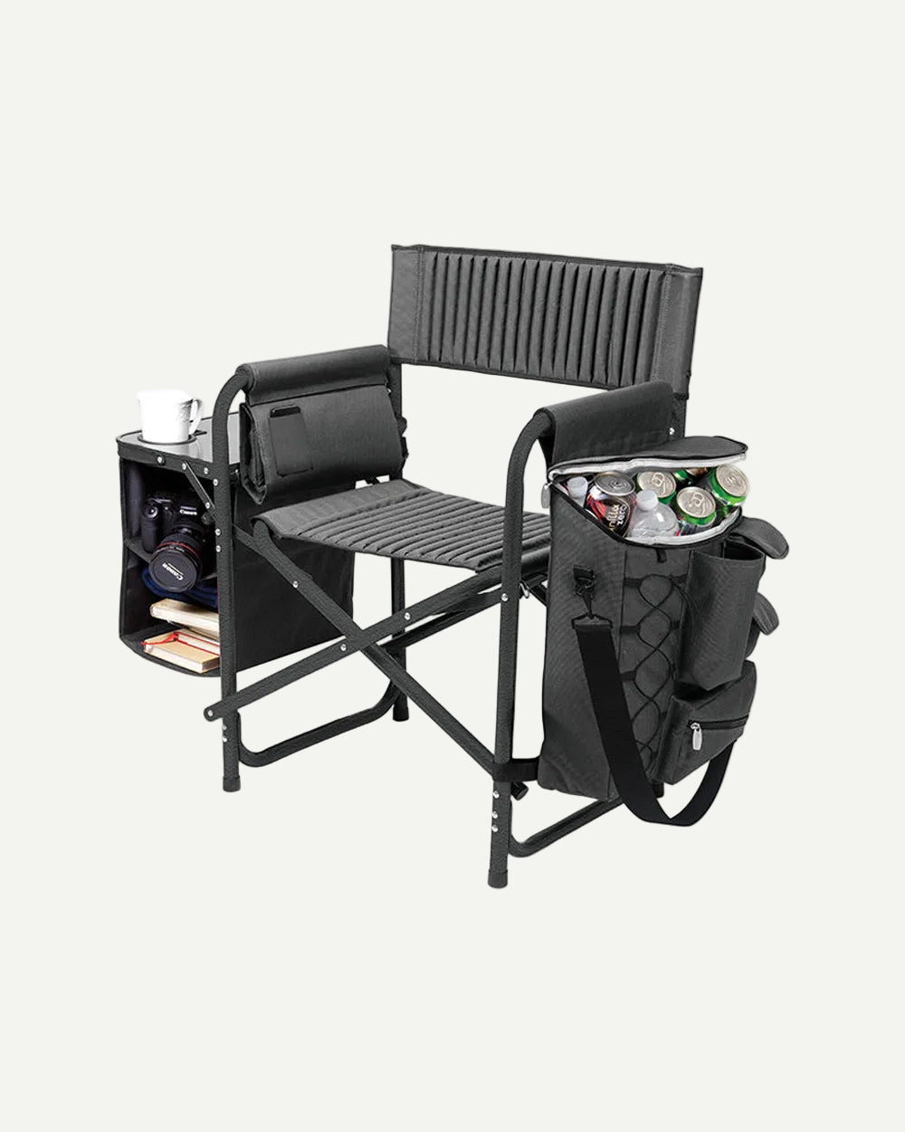 Folding Cooler Chair with Adjustable Design and Storage Features