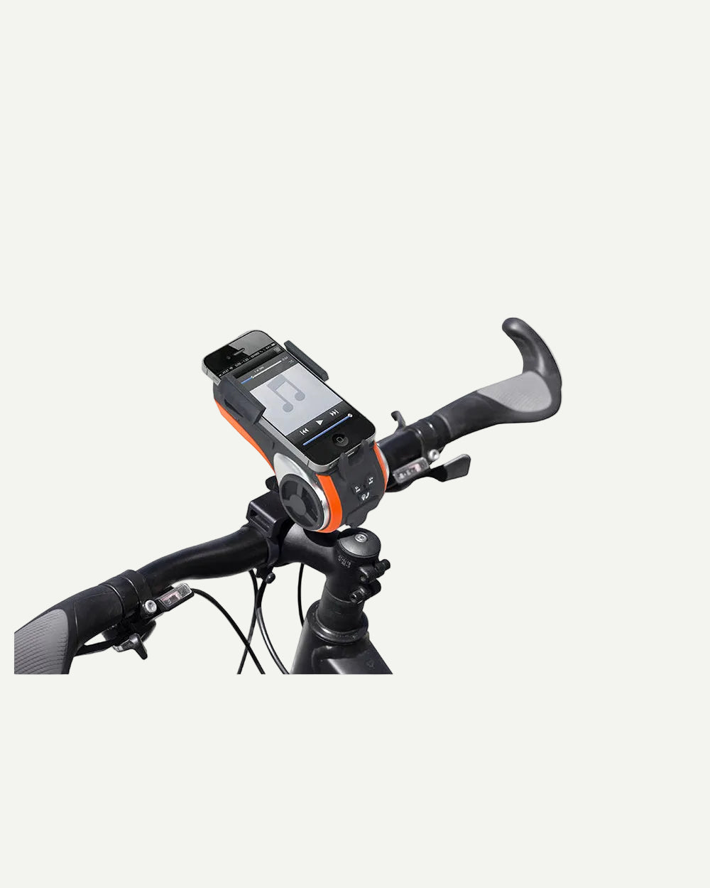 Bicycle Speaker Mount and Headlight with Phone Holder and Charger