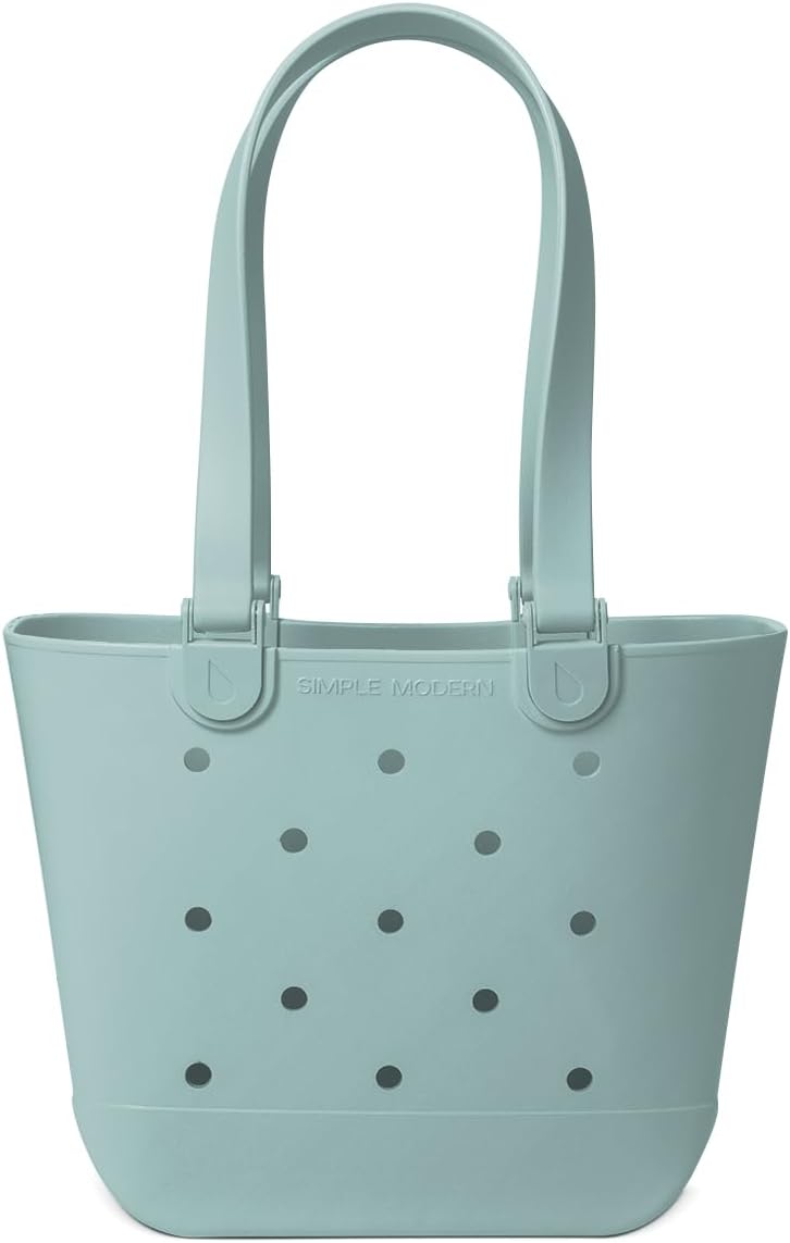 Waterproof Rubber Beach Tote Bag with Zipper Pocket