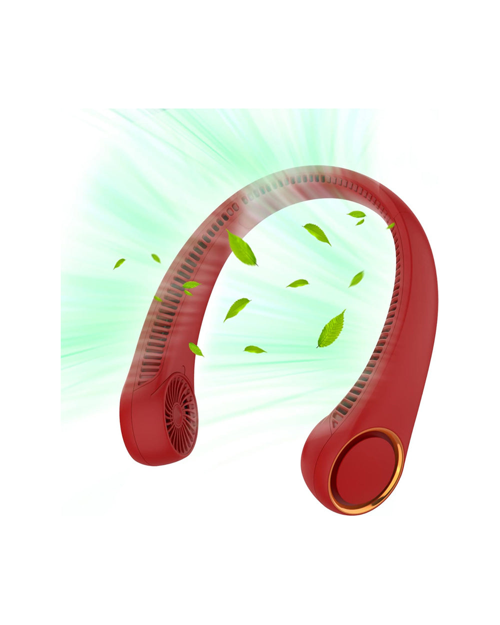 Portable Bladeless Neck Fan, USB Rechargeable 4000mAh, 3 Speeds
