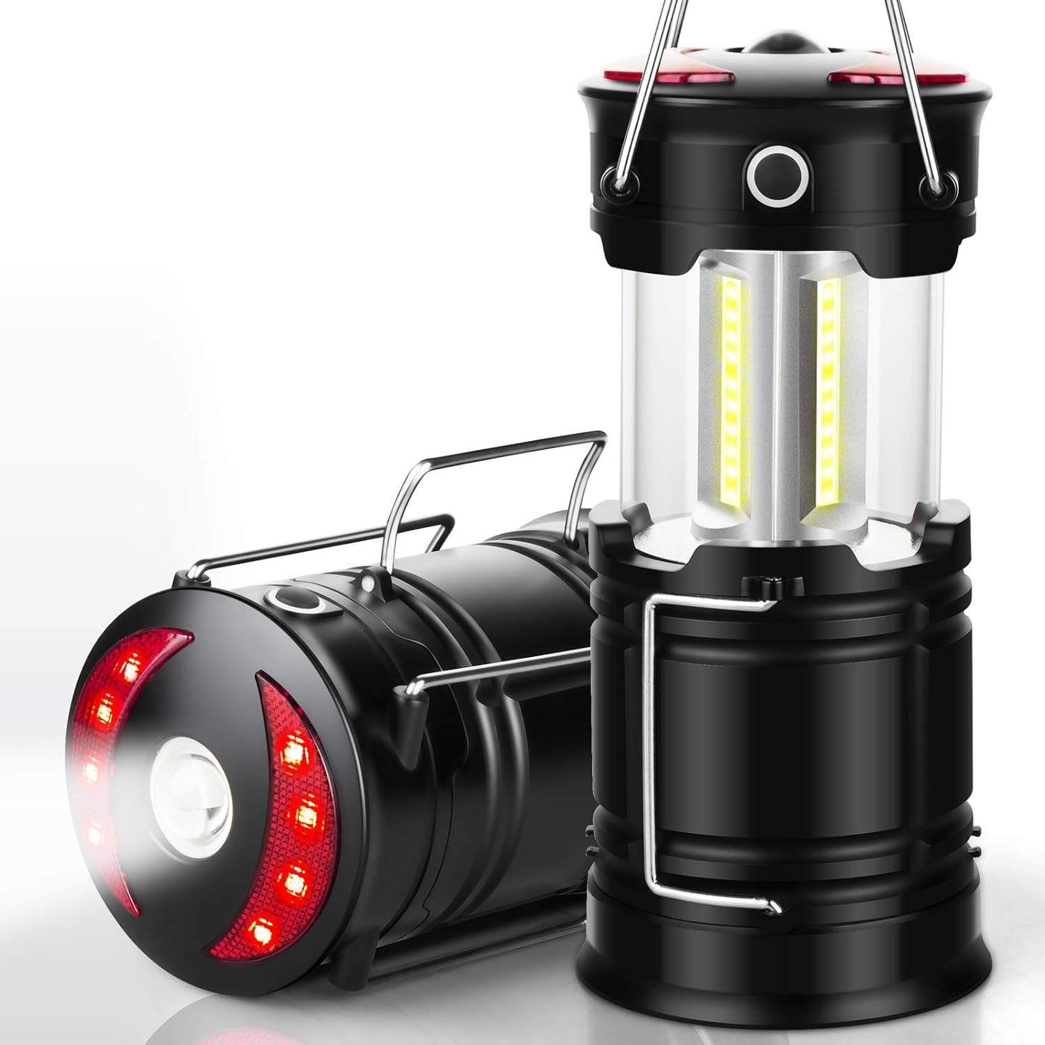 Collapsible Rechargeable Camping Lantern 2-Pack with Magnetic Base