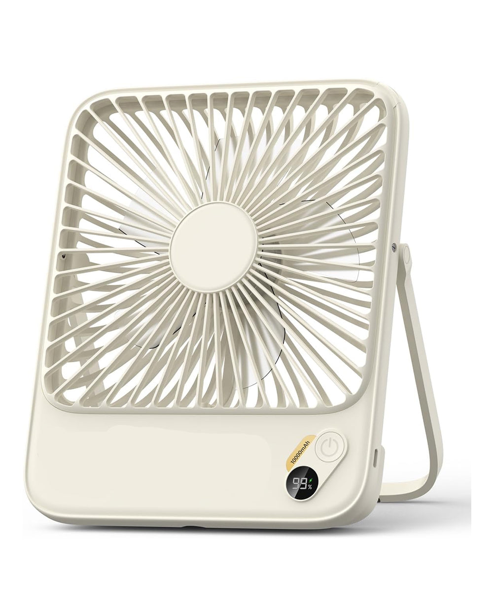 10000mAh Portable Rechargeable Desk Fan with Digital Display, 7-Inch
