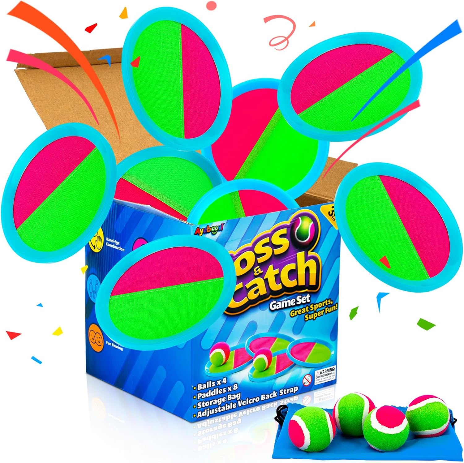Toss and Catch Ball Game for Outdoor, Beach and Yard Play