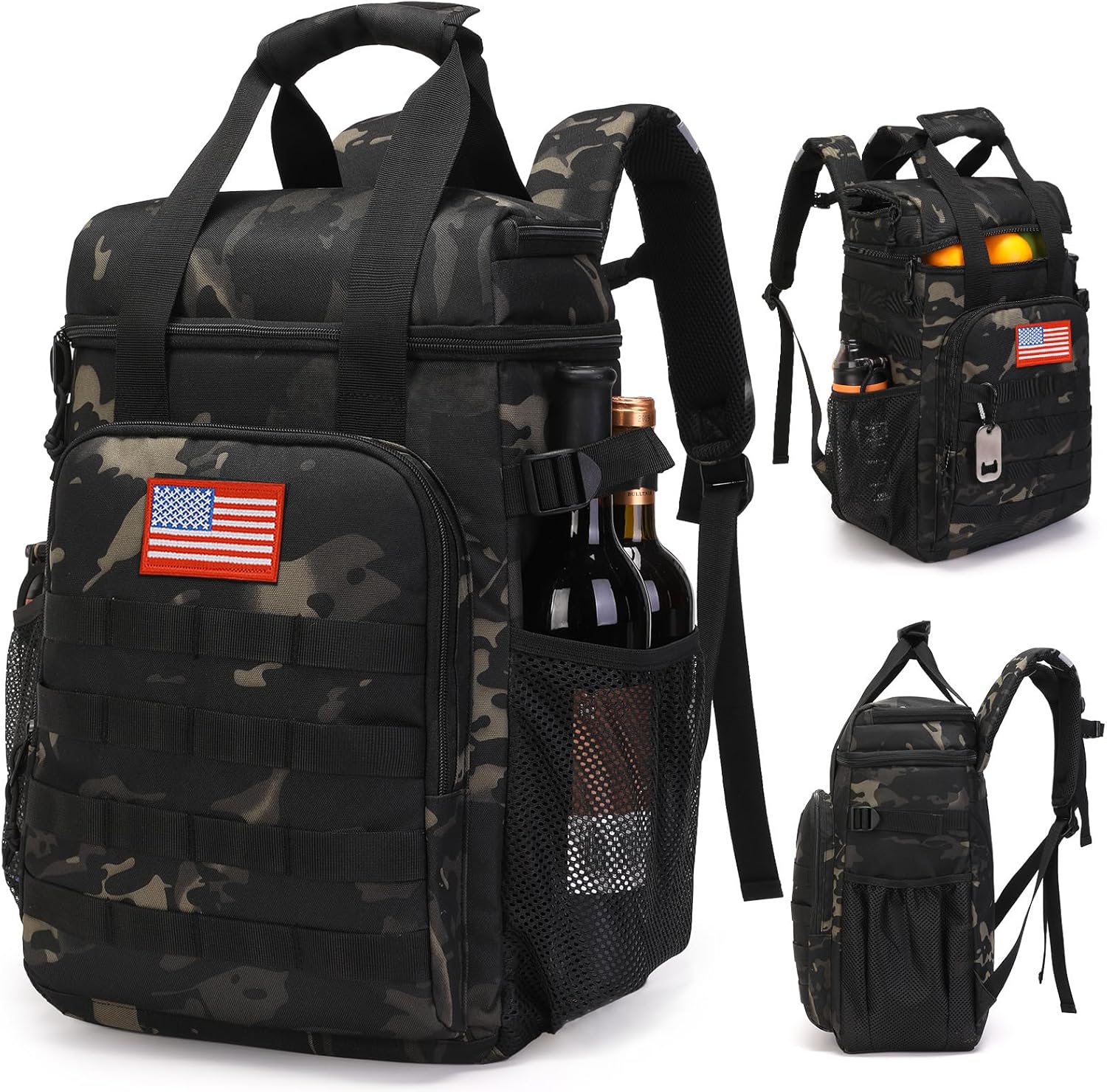 Tactical Cooler Backpack, Insulated Leakproof Lunch Backpack for Work, Camping, Hiking and Outdoor Adventures
