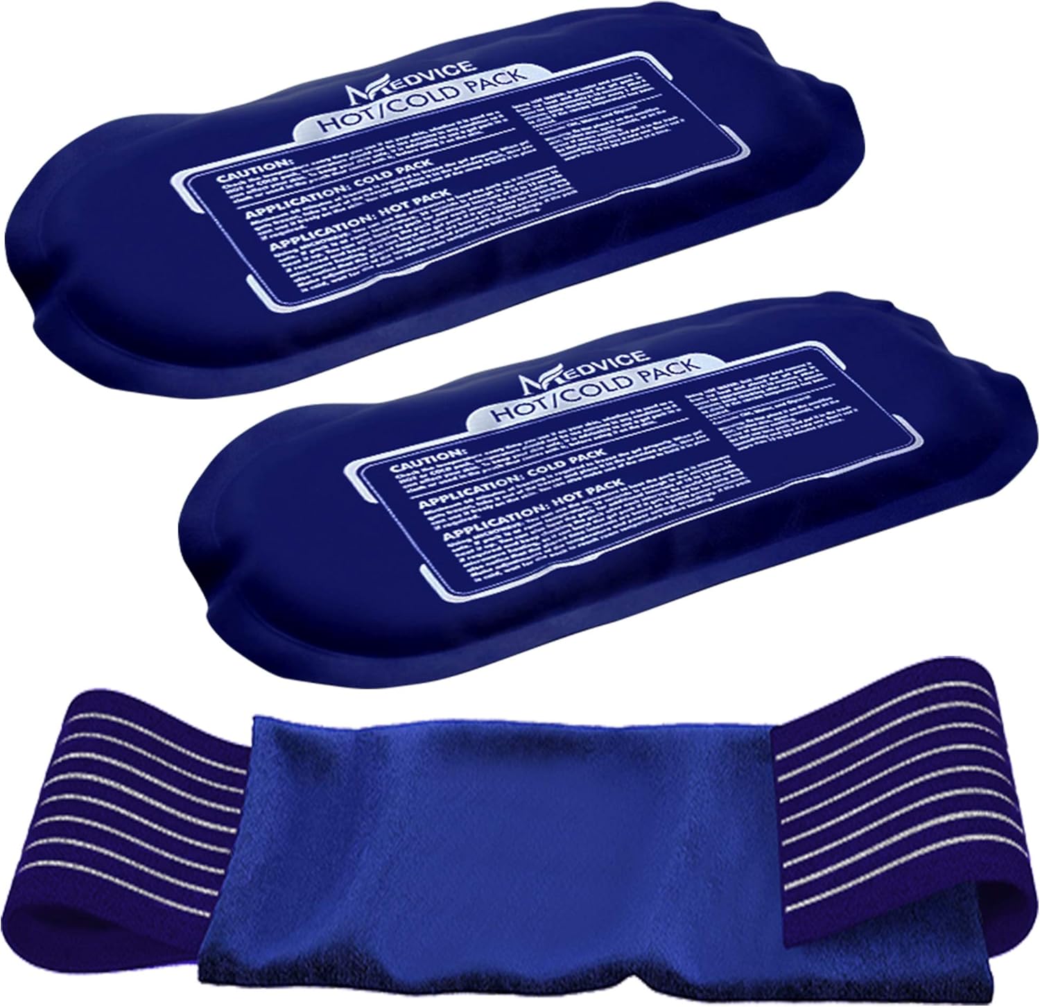 Reusable Hot and Cold Ice Pack Set with Flexible Gel Wraps